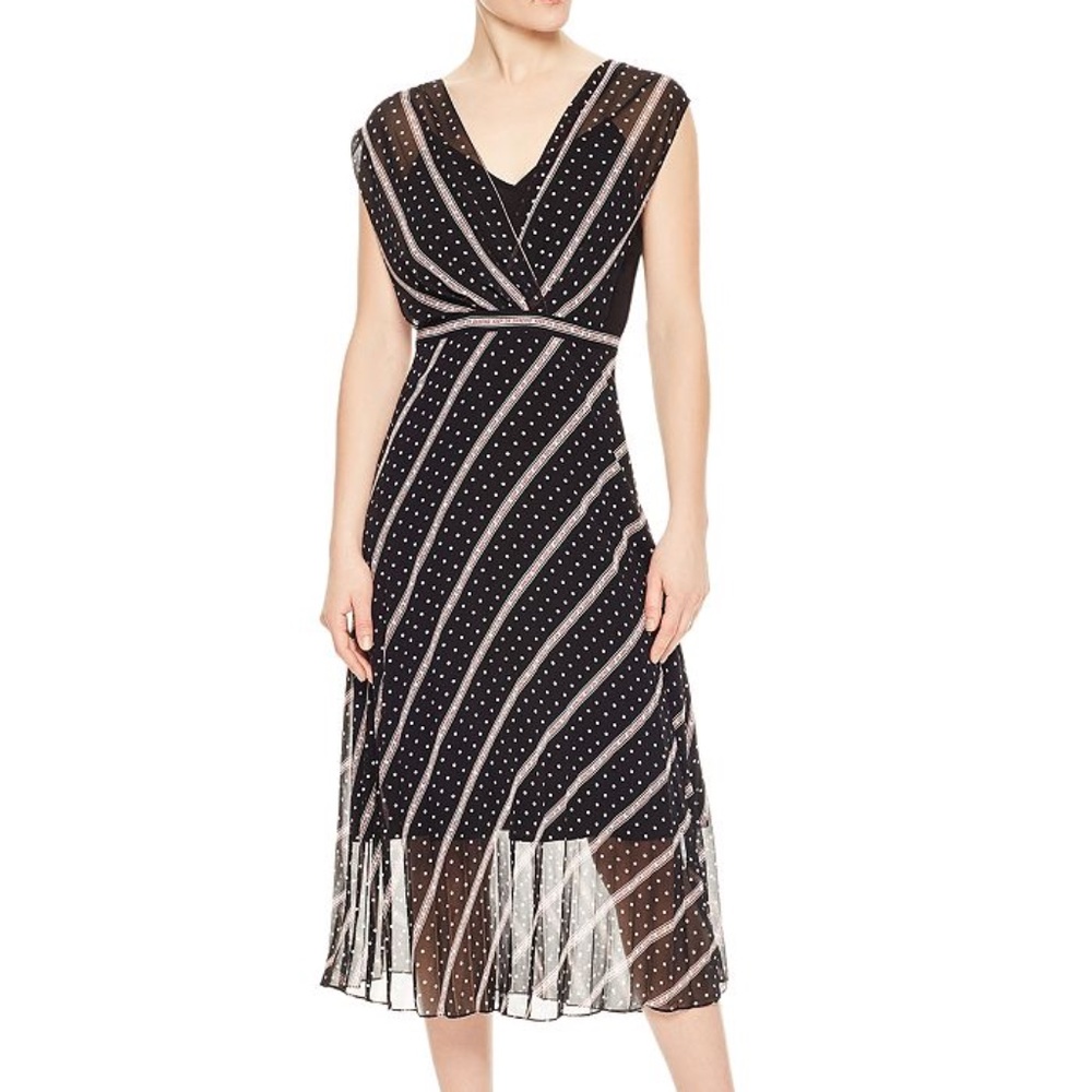 Sandro - Malka Keep on Dancing Graphic Midi Dress - Size 34